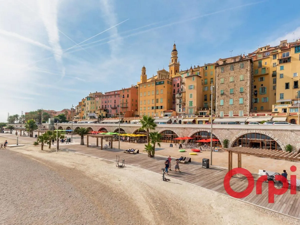 Calme 2 Pieces Avec Wifi, Terrasse Et Vue Mer A Menton - Fr-1-647-19 Apartment